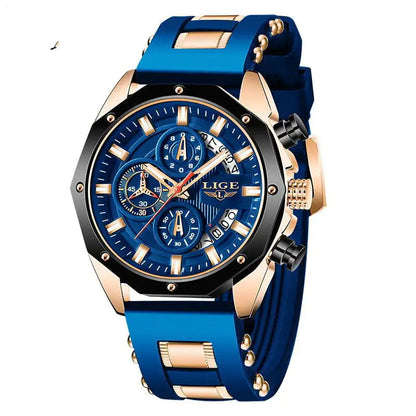 Luxury Silicone Sport Quartz Watch for Men - Waterproof
