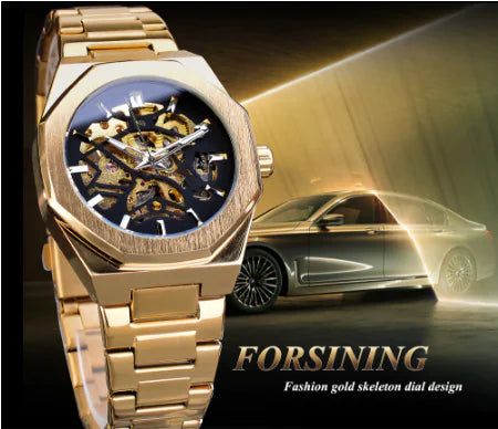 Automatic Skeleton Mechanical Watch for Men Fashion