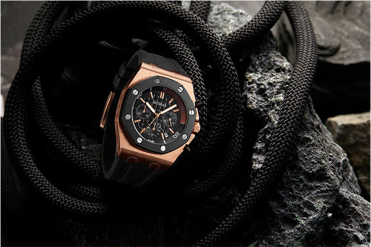 Multifunctional Silicone Quartz Watch for Men - RUIMAS