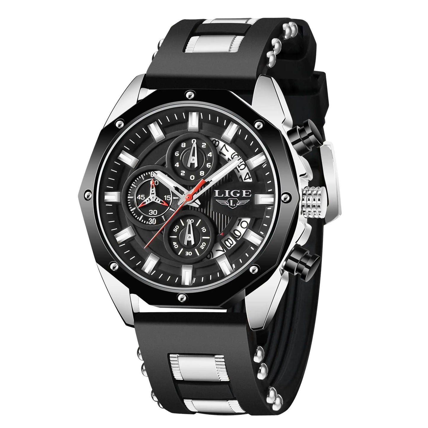 Luxury Silicone Sport Quartz Watch for Men - Waterproof