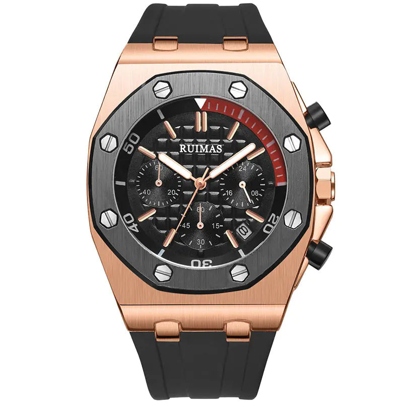 Multifunctional Silicone Quartz Watch for Men - RUIMAS