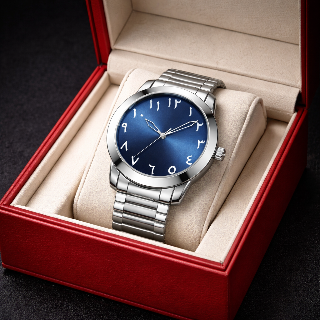 Arabic Sapphire Blue Dial Heritage