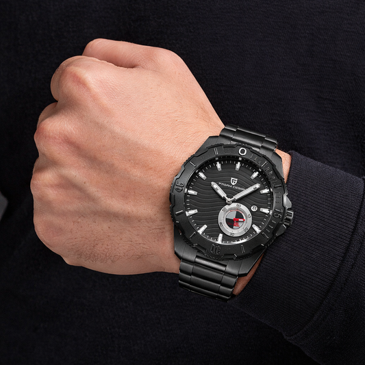 PAGANI DESIGN Multifunction Sports Stainless Steel Automatic Quartz Dial