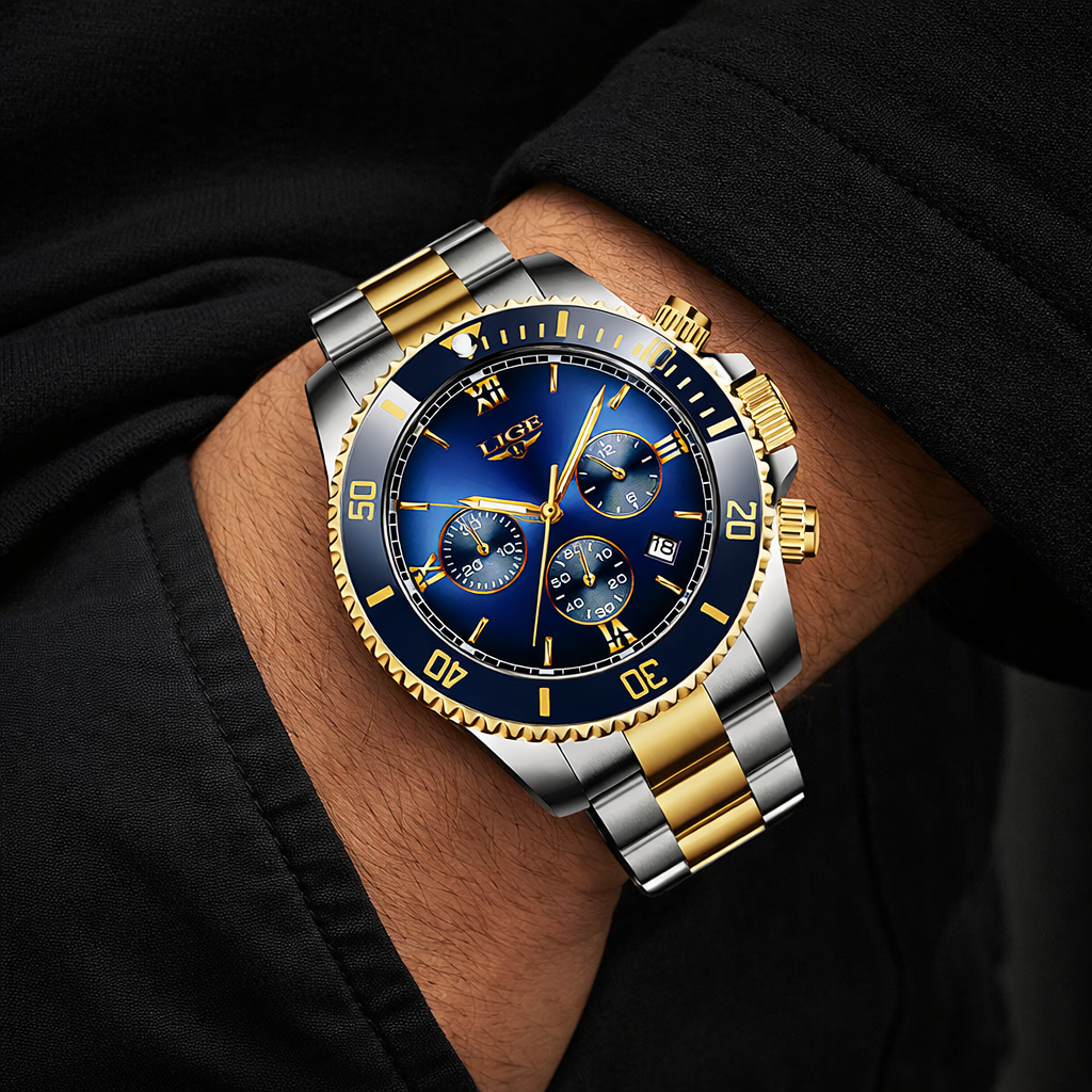 Explosive Multi-function Waterproof Quartz Luxurius Dial