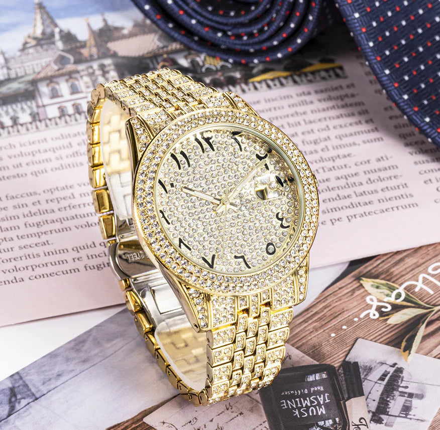 Luxury Full Diamond Arabic Sky Star Quartz Dial