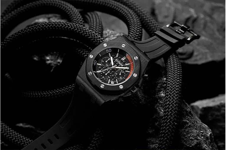 Multifunctional Silicone Quartz Watch for Men - RUIMAS