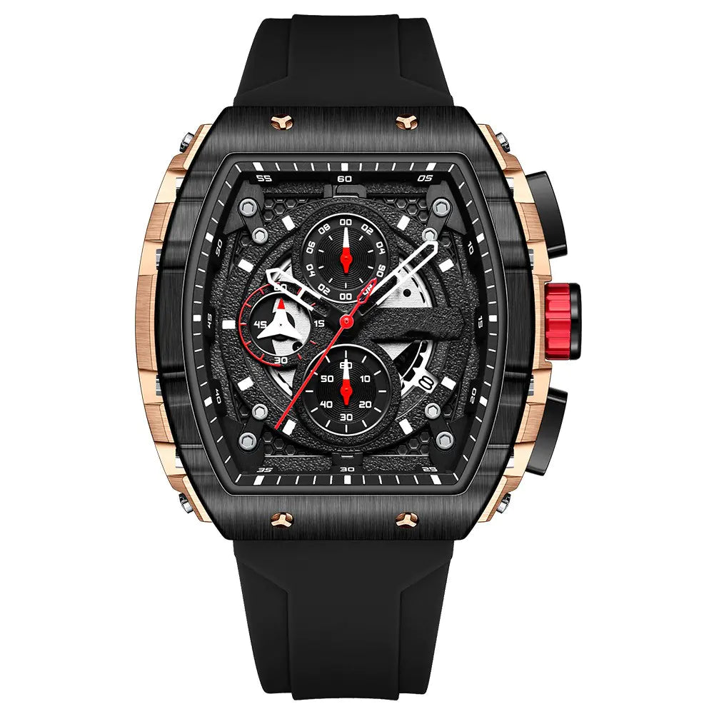 Curved Gradient Hollow Men's Watch