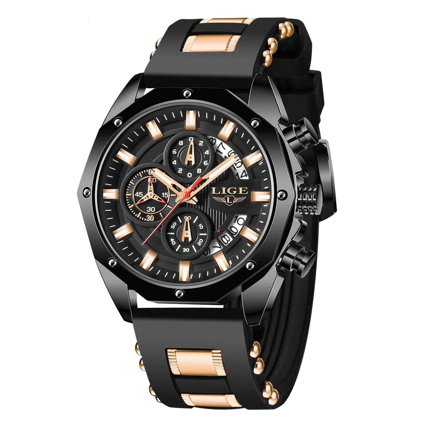 Luxury Silicone Sport Quartz Watch for Men - Waterproof