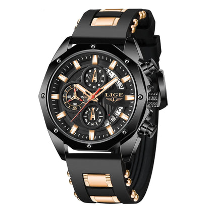Luxury Silicone Sport Quartz Watch for Men - Waterproof