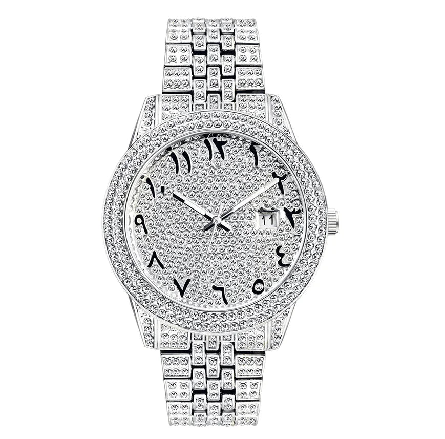 Luxury Full Diamond Arabic Sky Star Quartz Dial