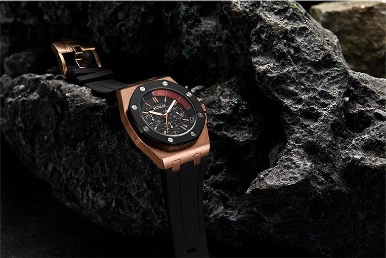 Multifunctional Silicone Quartz Watch for Men - RUIMAS